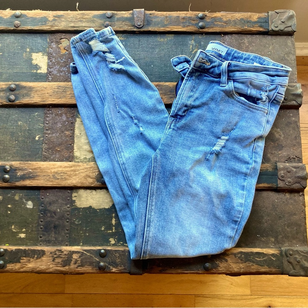 Vervet Med Wash Skinny Jeans
